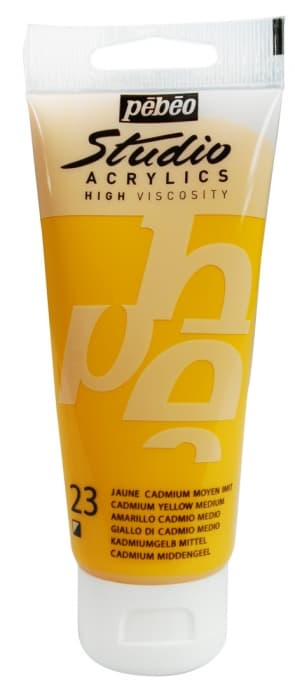 Pébéo Studio Acrylic 100 ml kadmium žluté střední barva