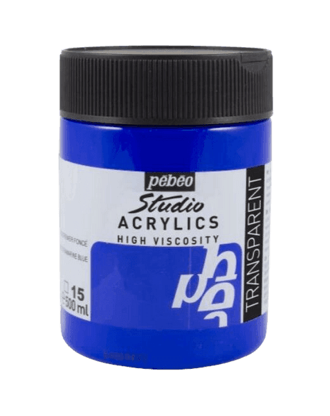 Pébéo Studio Acrylic modrá ultramarín tmavý 500 ml akrylová barva