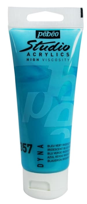 Pébéo Studio Acrylic 100 ml modrozelená iridescentní akrylová barva