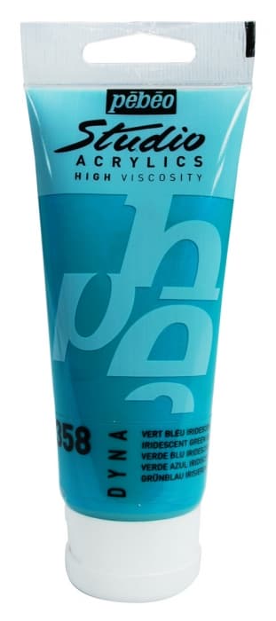 Pébéo Studio Acrylic 100 ml zelenomodrá iridescentní akrylová barva