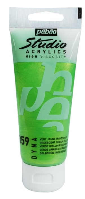 Pébéo Studio Acrylic 100 ml zelenožlutá iridescentní akrylová barva