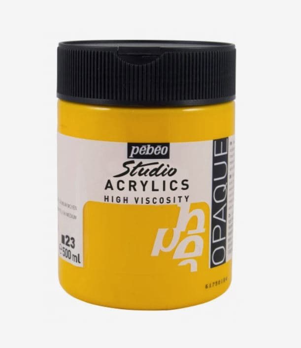 Pébéo Studio Acrylic žlutá kadmium střední akrylová barva 500ml
