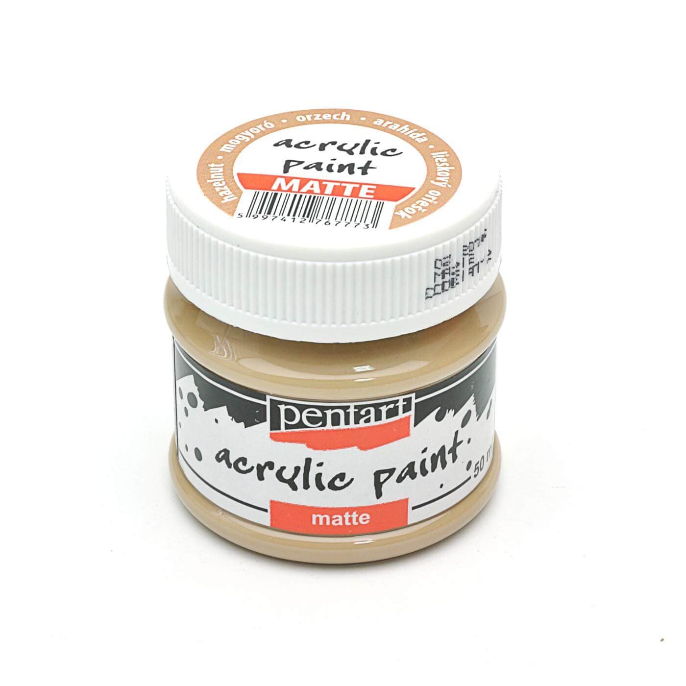 Pentart MATTE akrylová barva hnědá oříšková 50 ml