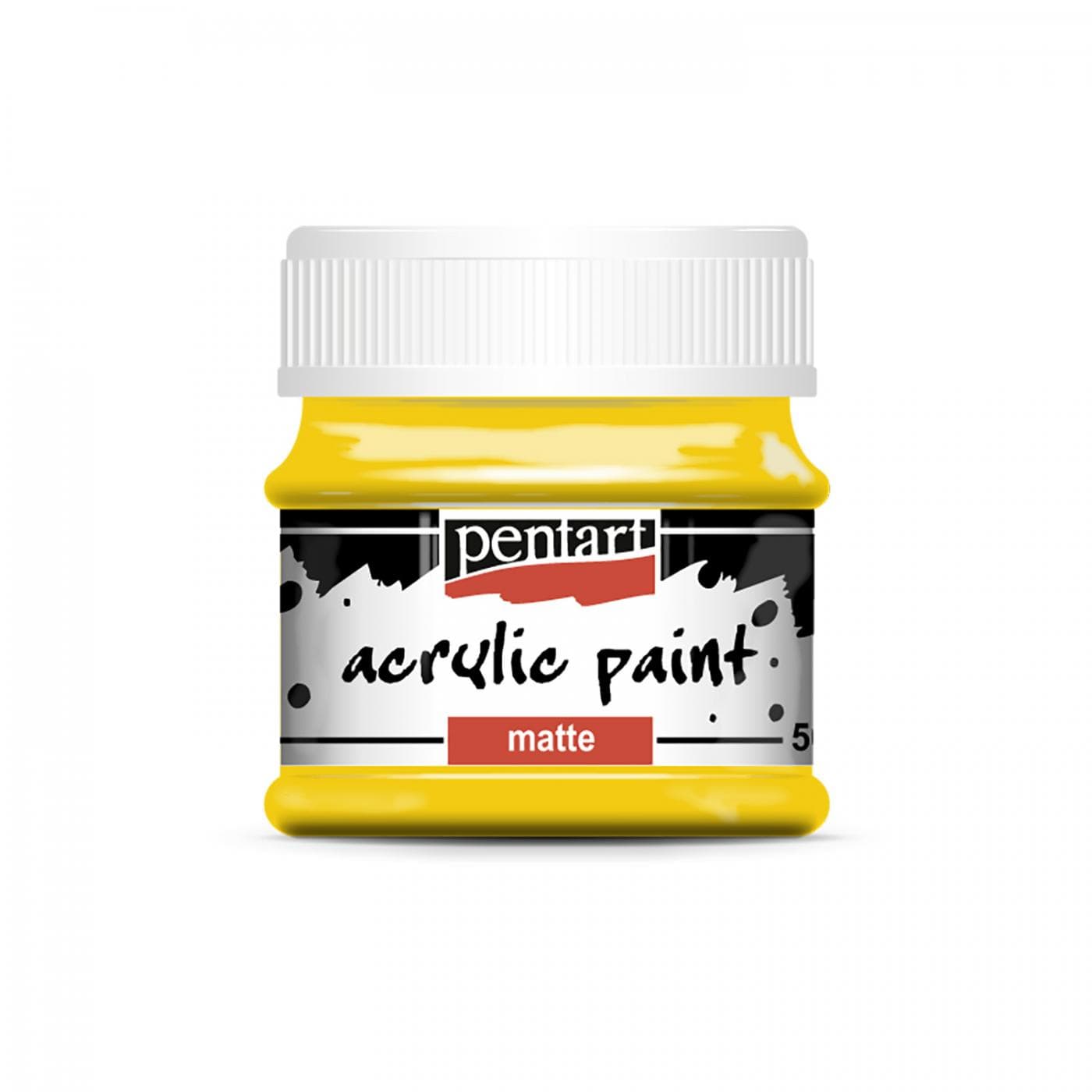 Pentart MATTE akrylová barva žlutá sluneční 50 ml
