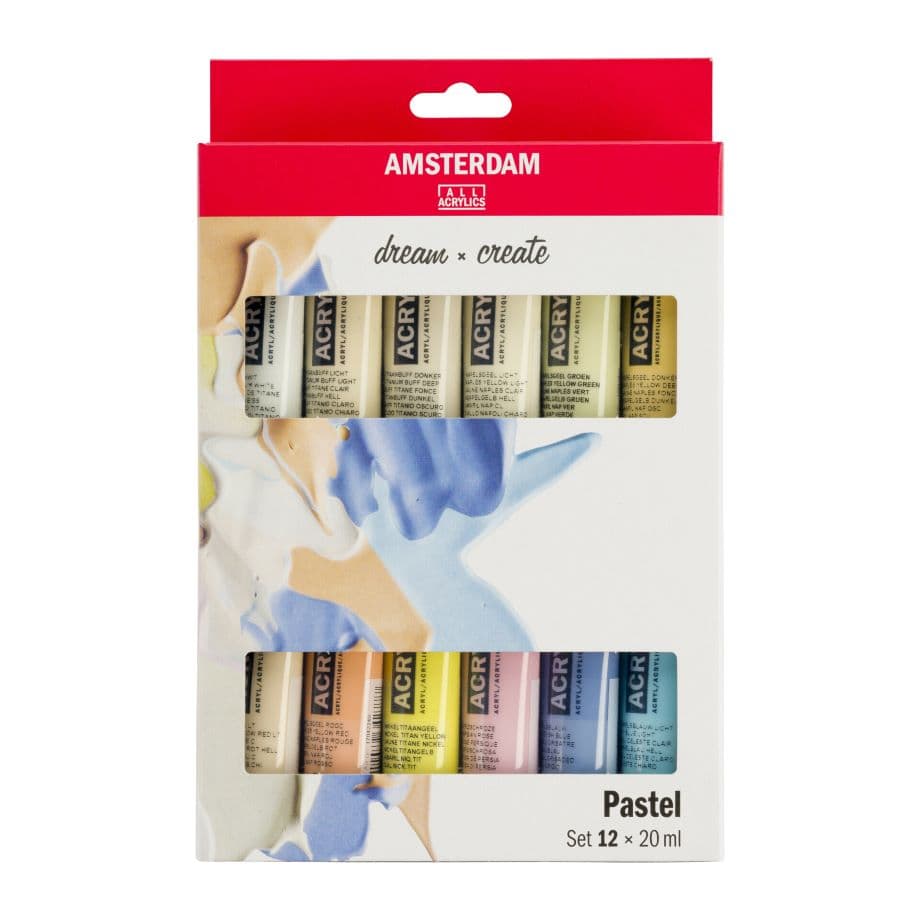 Royal Talens Amsterdam Acryl sada 12 pastelových barev 20ml