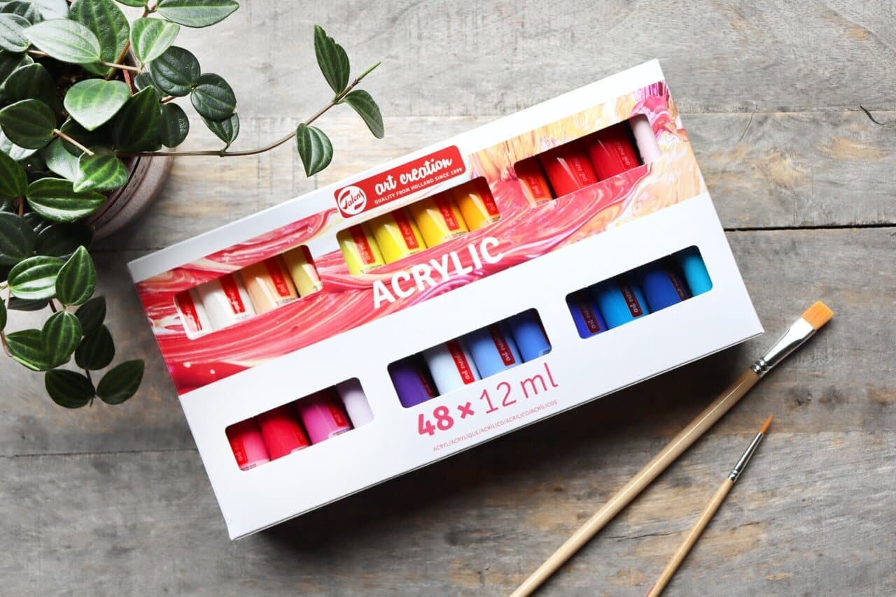 Talens Art Creation sada 48 akrylových barev základní odstíny