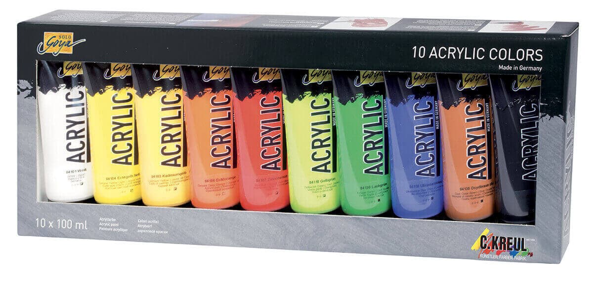 Akrylové barvy Kreul Solo Goya sada 10 barev