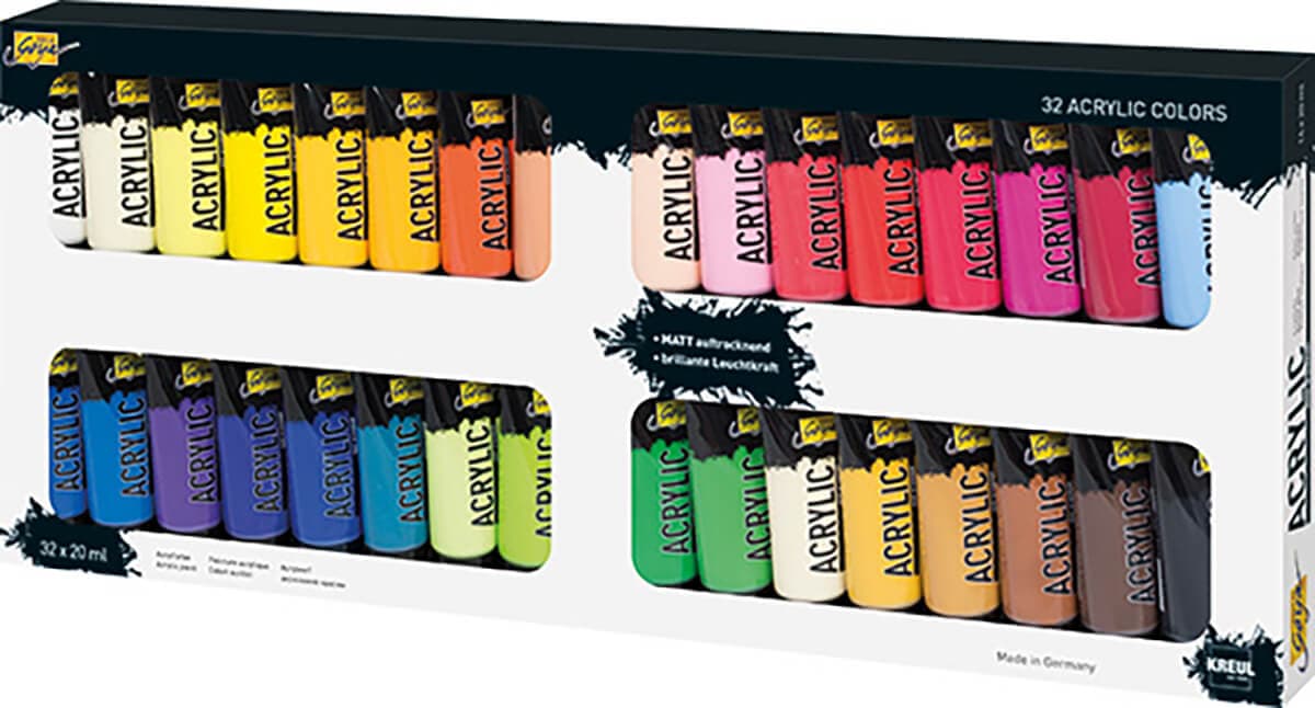 Kreul Solo Goya akrylové barvy sada 32 základních barev