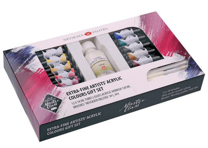 Nevskaya Palitra Master Class sada 12 akrylových barev 18ml