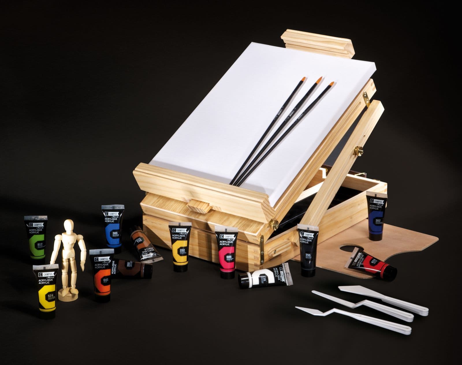 Raphael Campus Set Easel Discovery akrylové barvy 12 barev sada