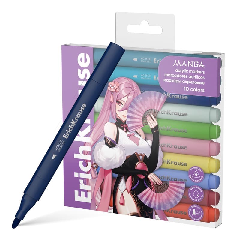 ErichKrause ART SPIRIT Manga akrylové fixy sada 10 barev