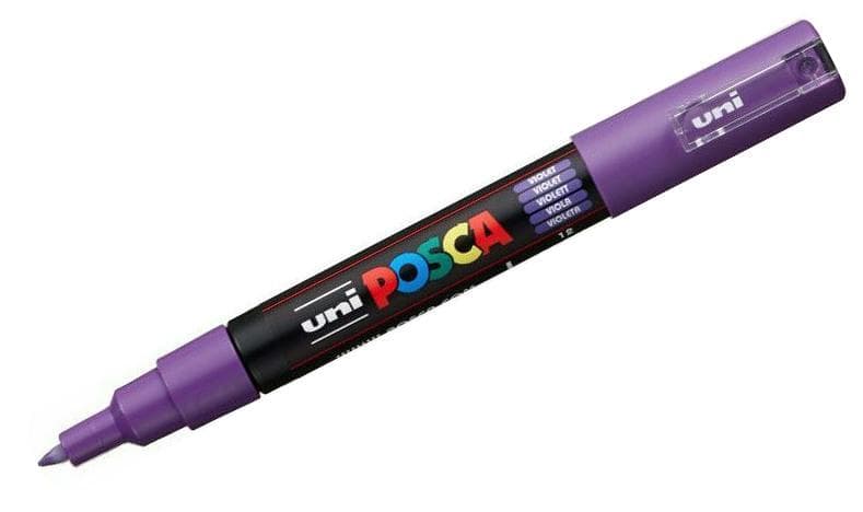 Uni Posca 1M fialový akrylový popisovač 0,7 mm