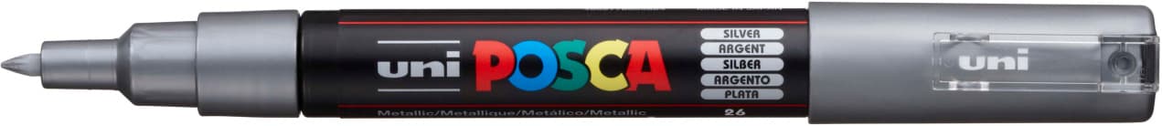 Uni Posca 1M stříbrný akrylový popisovač 0,7 mm