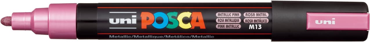 Uni Posca 5M růžový metalický akrylový popisovač 1,8-2,5 mm