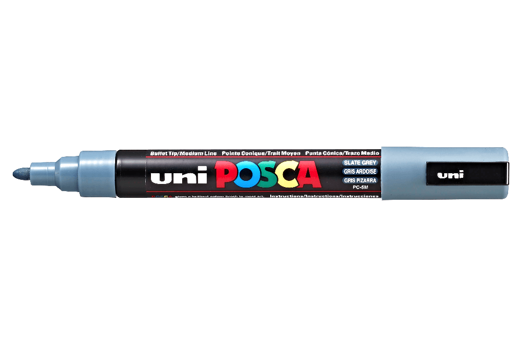 Uni Posca 5M akrylový popisovač břidlicově šedý 2,5 mm