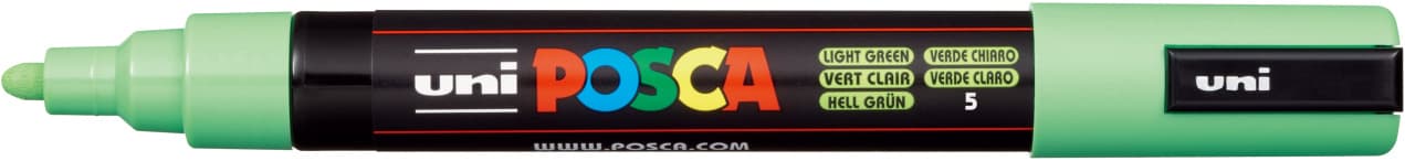 Uni Posca 5M světle zelený akrylový popisovač 2,5 mm