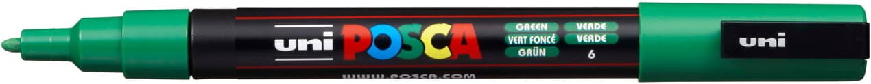 Uni Posca 5M akrylový popisovač tmavě zelený 2,5 mm