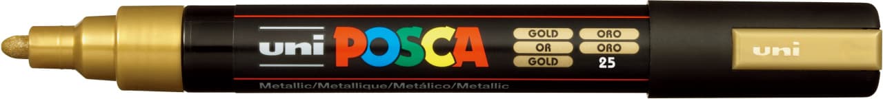 Uni Posca 5M zlatý akrylový popisovač 1,8-2,5 mm