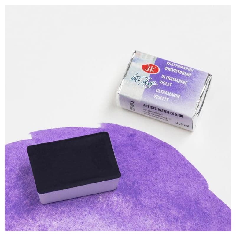 White Nights Ultramarine Violet 613 granulující akvarelová barva fialová