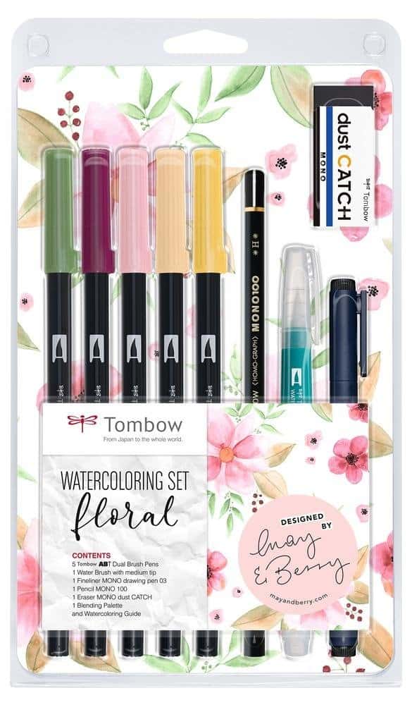 Tombow akvarelová sada Floral s ABT Dual Brush Peny