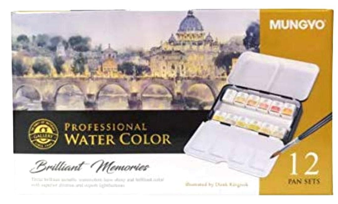 Mungyo Gallery Professional metalické akvarelové barvy 12 barev