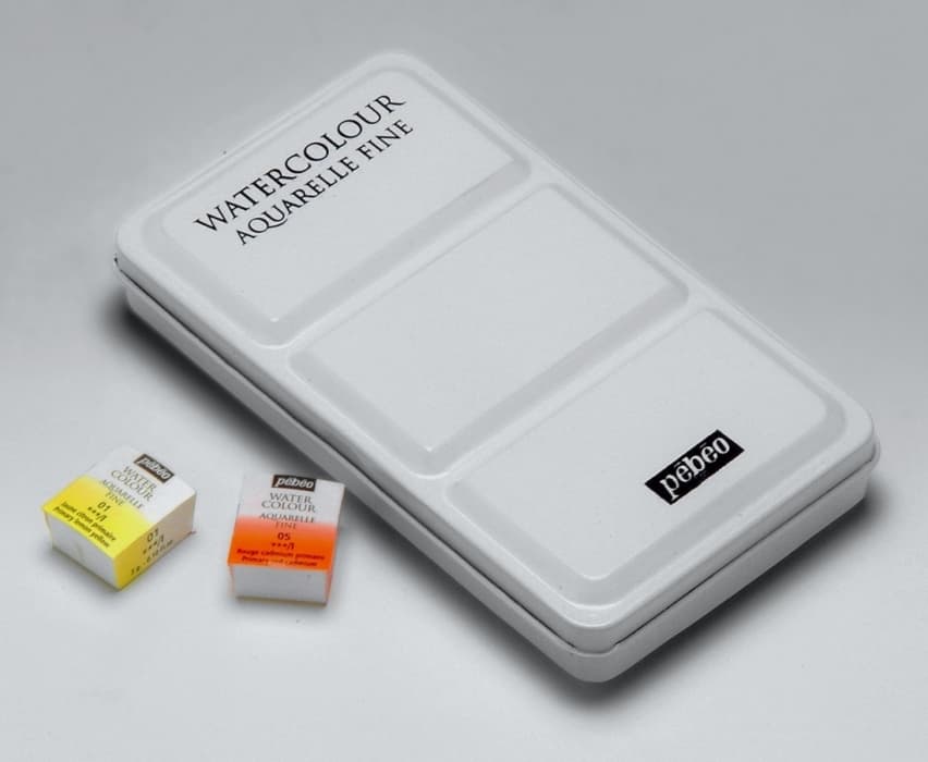 Pébéo Studio Aquarelle sada 12 akvarelových barev v pánvičkách