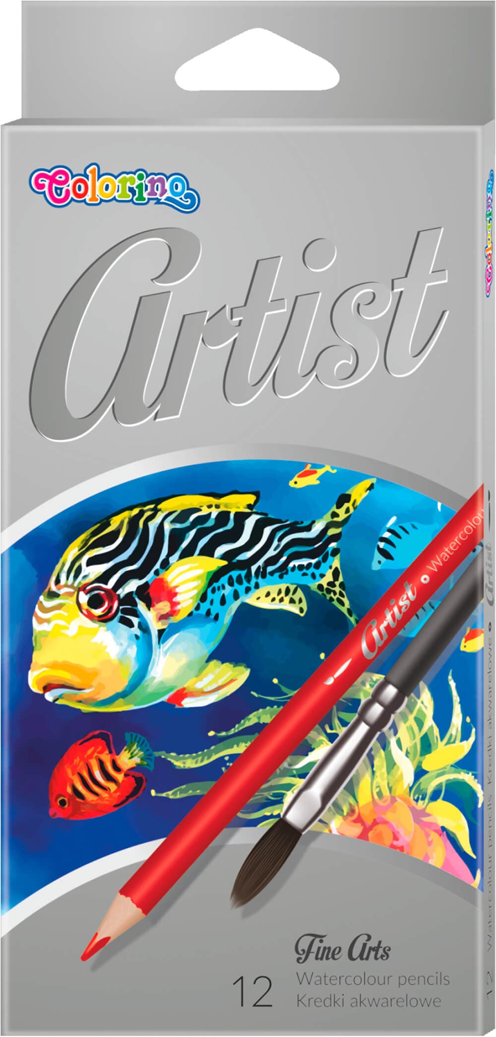 Colorino akvarelové pastelky Artist 12 barev se štětcem