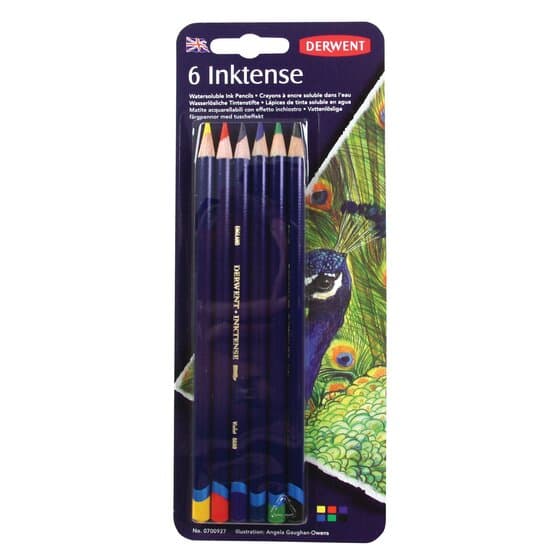 Derwent Inktense akvarelové pastelky sada 6 barev kulaté