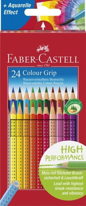 Faber-Castell GRIP 2001 akvarelové pastelky 24 barev
