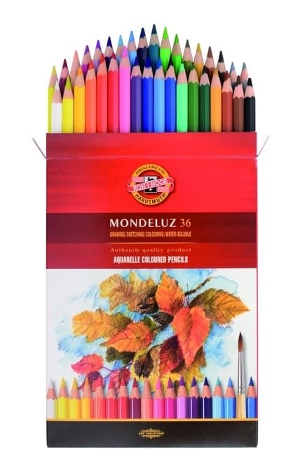 Koh-i-Noor Mondeluz 3719 akvarelové pastelky sada 36 barev