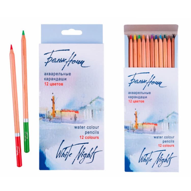 Nevskaya Palitra White Nights 12 akvarelových pastelek v krabičce