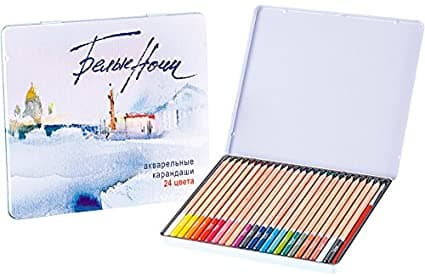 Nevskaya Palitra White Nights 24 akvarelových pastelek v plechové etui