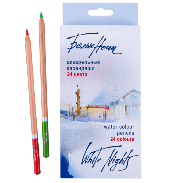 White Nights 24 akvarelové pastelky šestihranné v krabičce