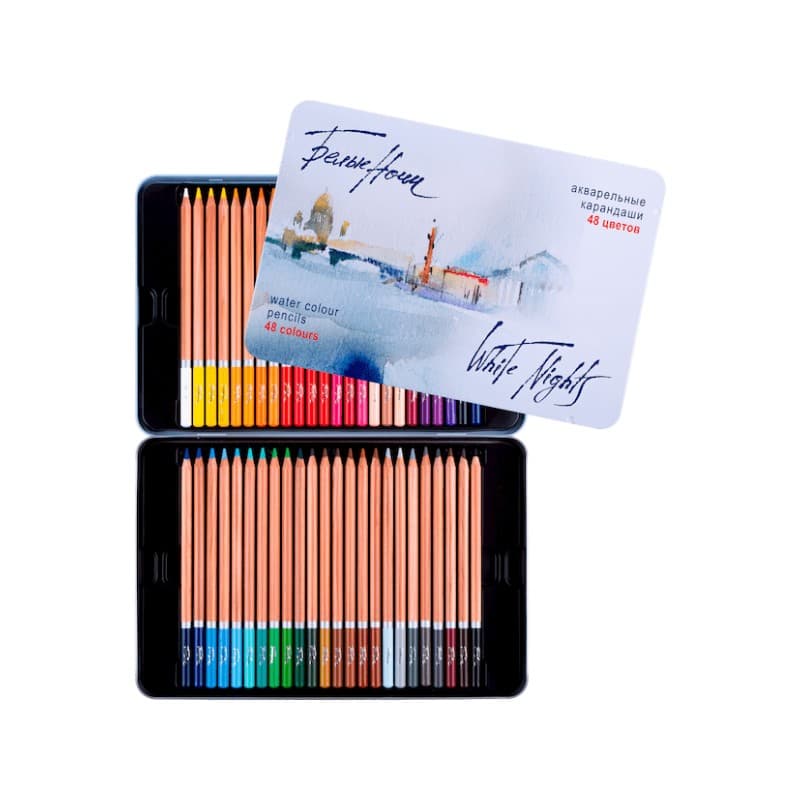 White Nights 48 akvarelových pastelů v plechové etui