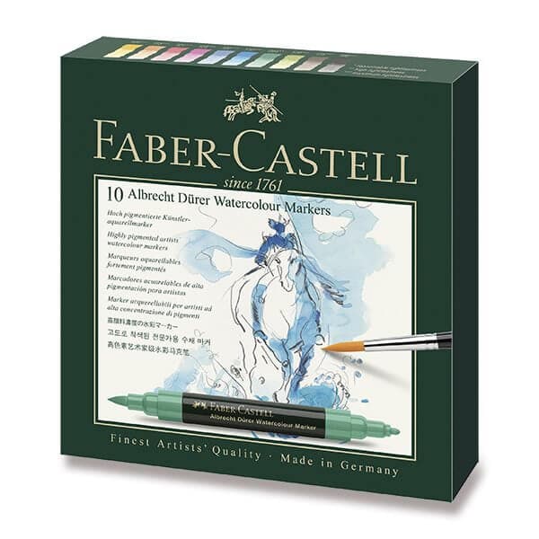 Faber-Castell Albrecht Dürer akvarelové popisovače sada 10 barev
