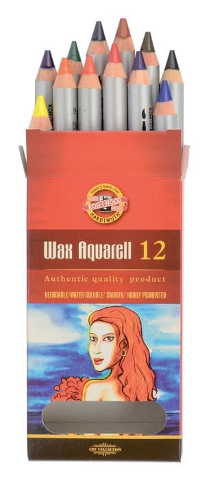 Koh-i-Noor WAX AQUARELLE 8282 akvarelové voskové pastely set
