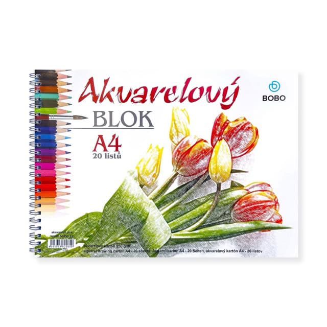 Akvarelový blok Bobo-Blok A4 250 g Twin Wire