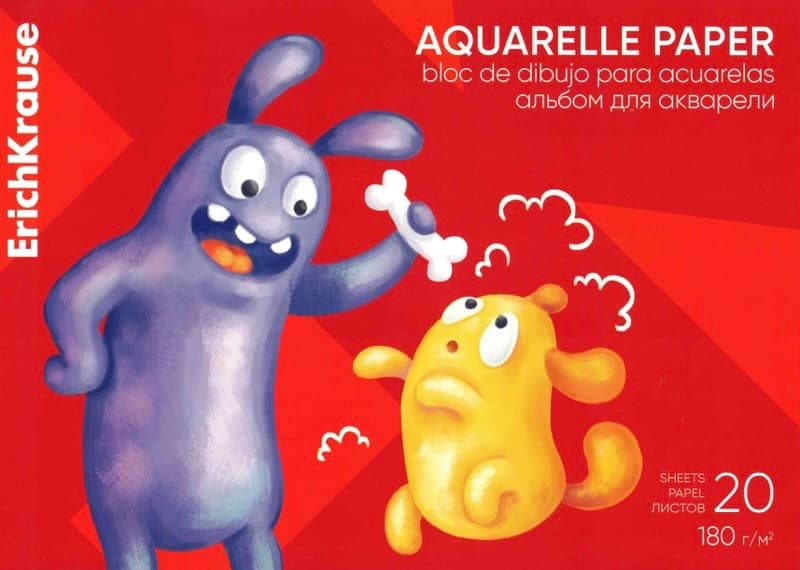 ErichKrause akvarelový blok A4 180g školní 20 listů