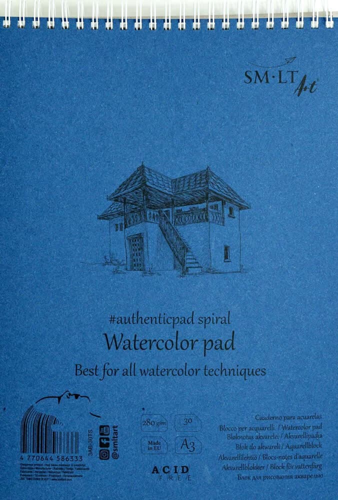 SM.LT Authentic akvarelový blok A3 280 g/m² 30 listů