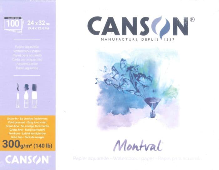 Canson Montval akvarelový papír blok 300g 12 listů