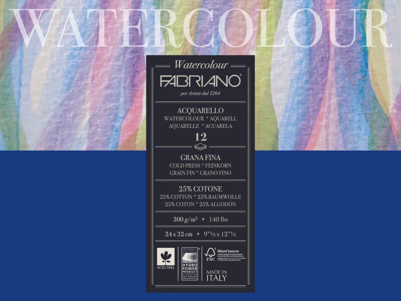 Fabriano Watercolour Cold Press akvarelový papír blok 300g