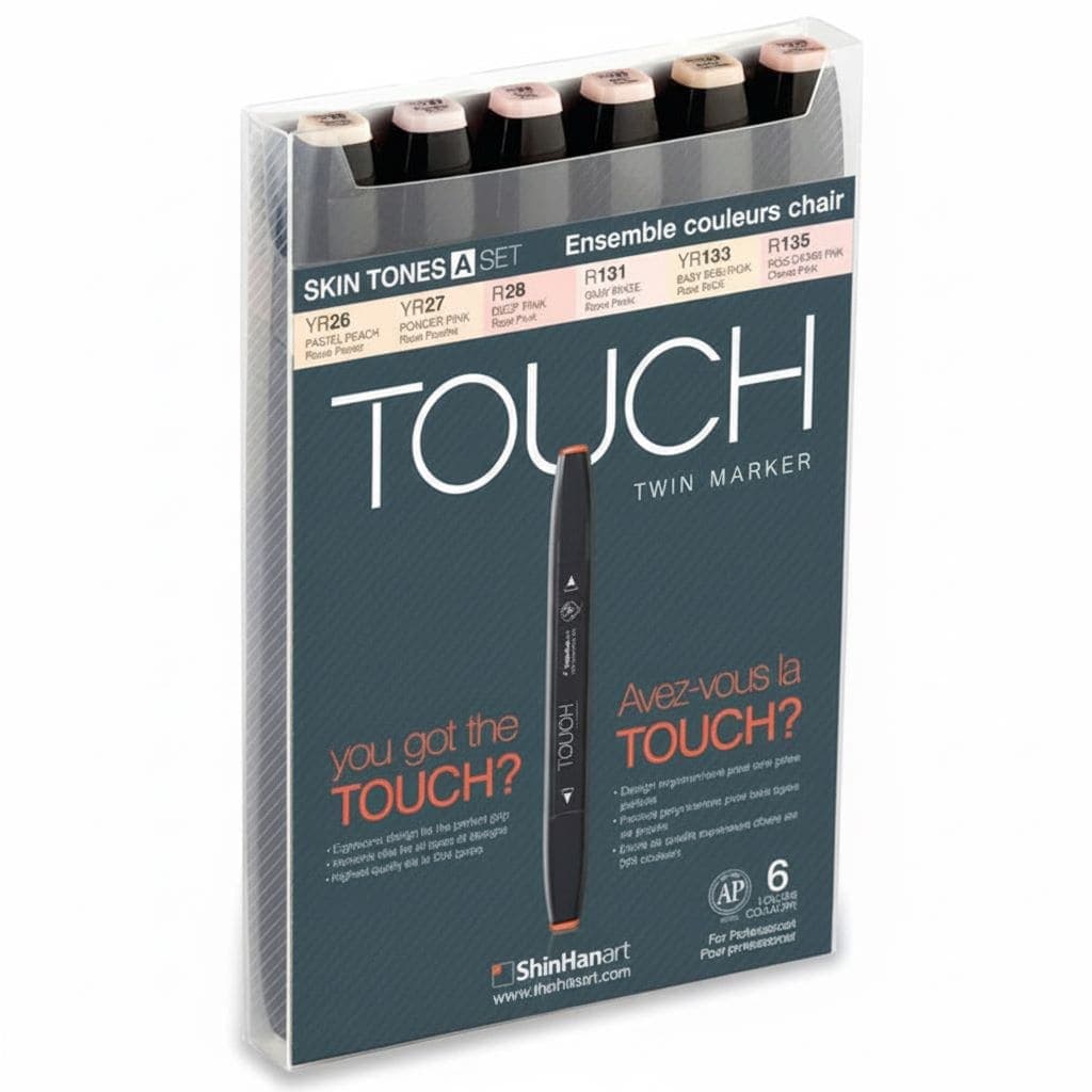 ShinHan Touch Twin sada 6 skin tones alkoholové fixy