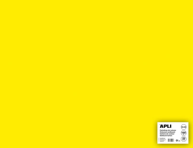 Fluo žlutý barevný papír Apli 50x65 cm 170g
