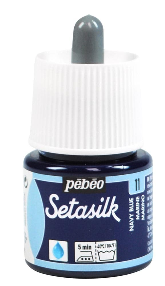 Pébéo Setasilk modrá námořnická barva na hedvábí 45 ml