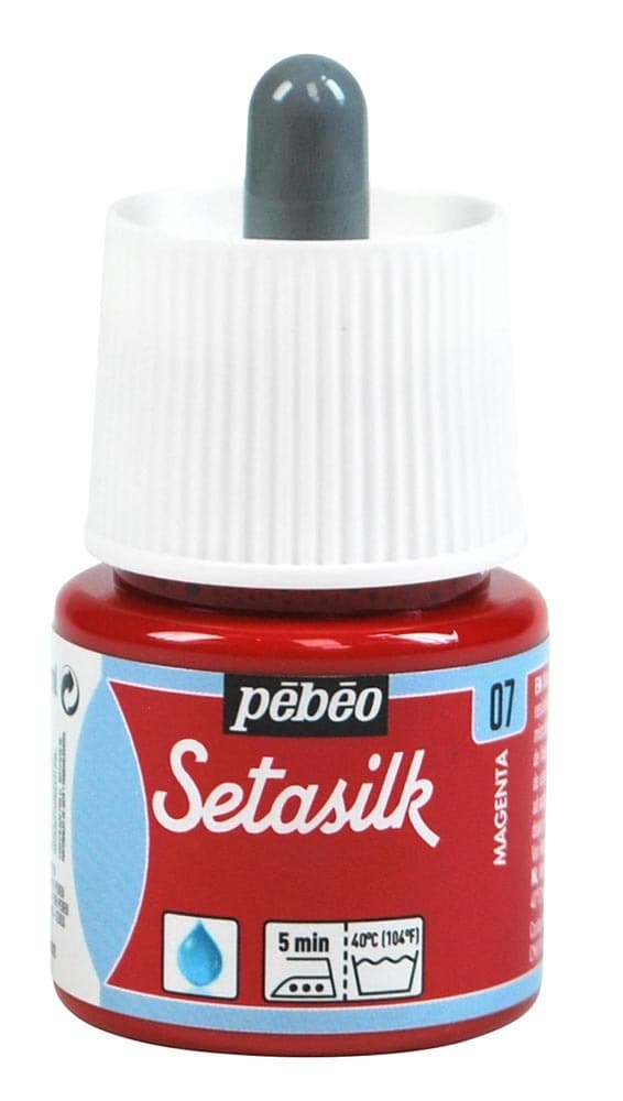 Pébéo Setasilk růžová magenta barva na hedvábí 45 ml