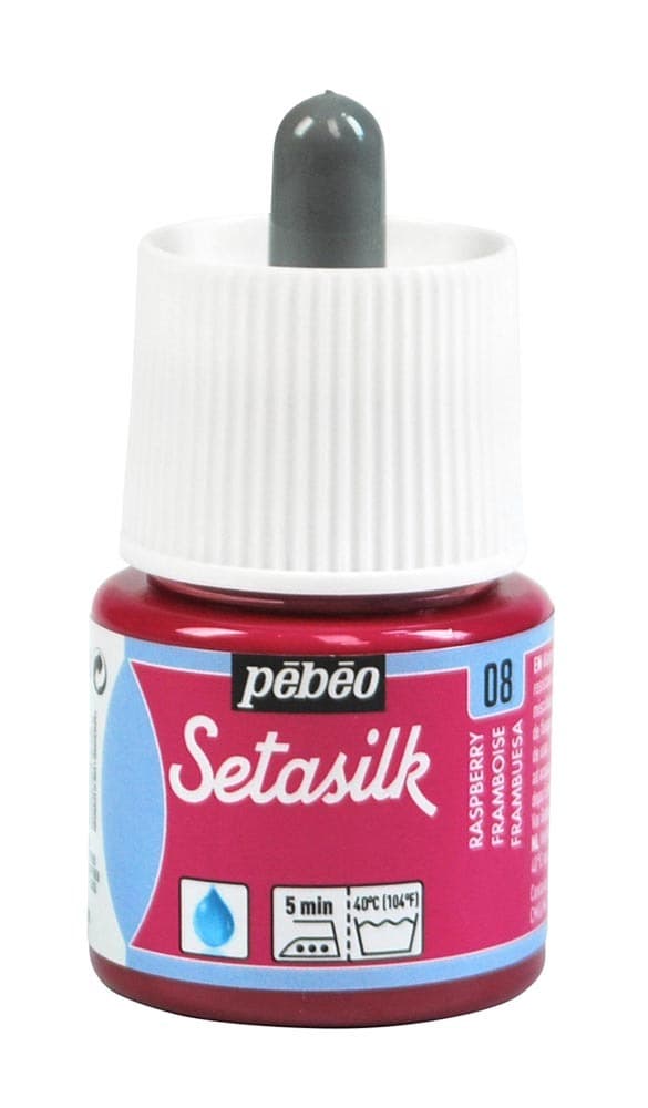 Pébéo Setasilk růžová malinová barva na hedvábí 45 ml