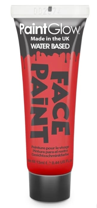 Červená barva na obličej PaintGlow Face Paint 12ml