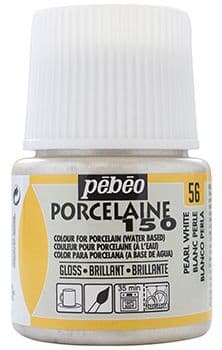 Pébéo Porcelaine 150 bílá perleťová barva na porcelán 45ml