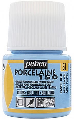 Pébéo Porcelaine 150 modrá pastelová barva na porcelán 45ml