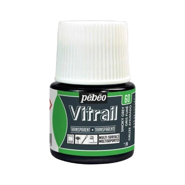 Pébéo Vitrail kouřově šedá barva na sklo 45ml